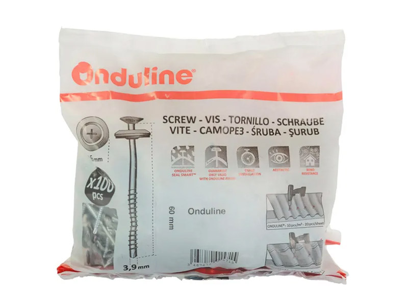 Bolsa 100 tornillos para sujetar placas de teja Onduline - Imagen 2