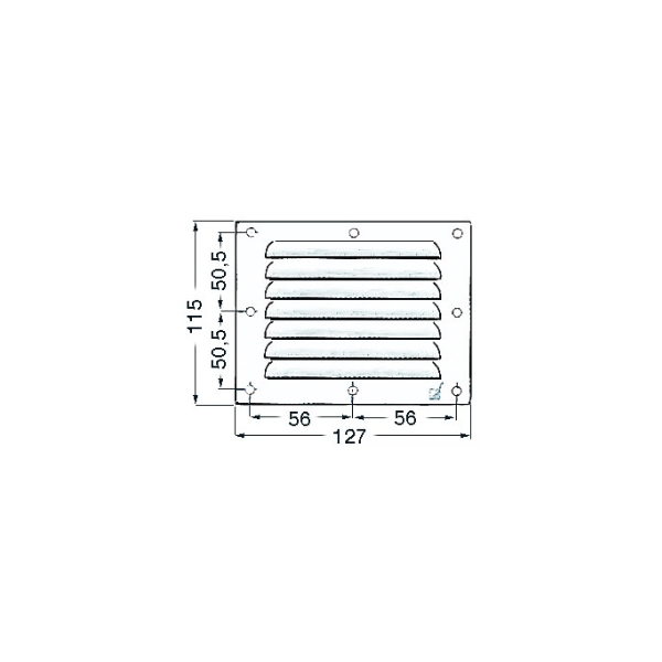 Rejilla de ventilación cuadrada inoxidable A4 316 - Imagen 3
