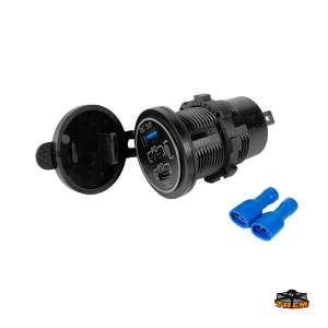 Toma USB 3.0 y LED retroiluminado dual PD/Tipo C